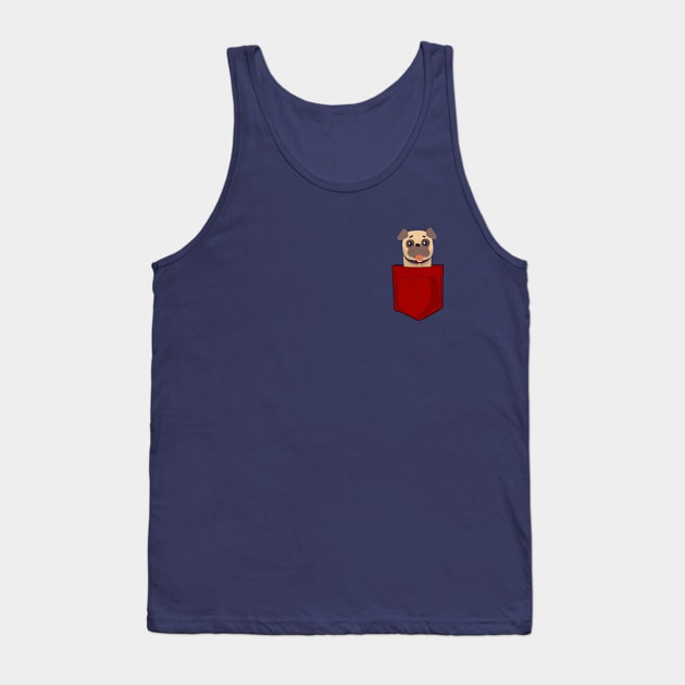 Pocket Pug Tank Top by JKA